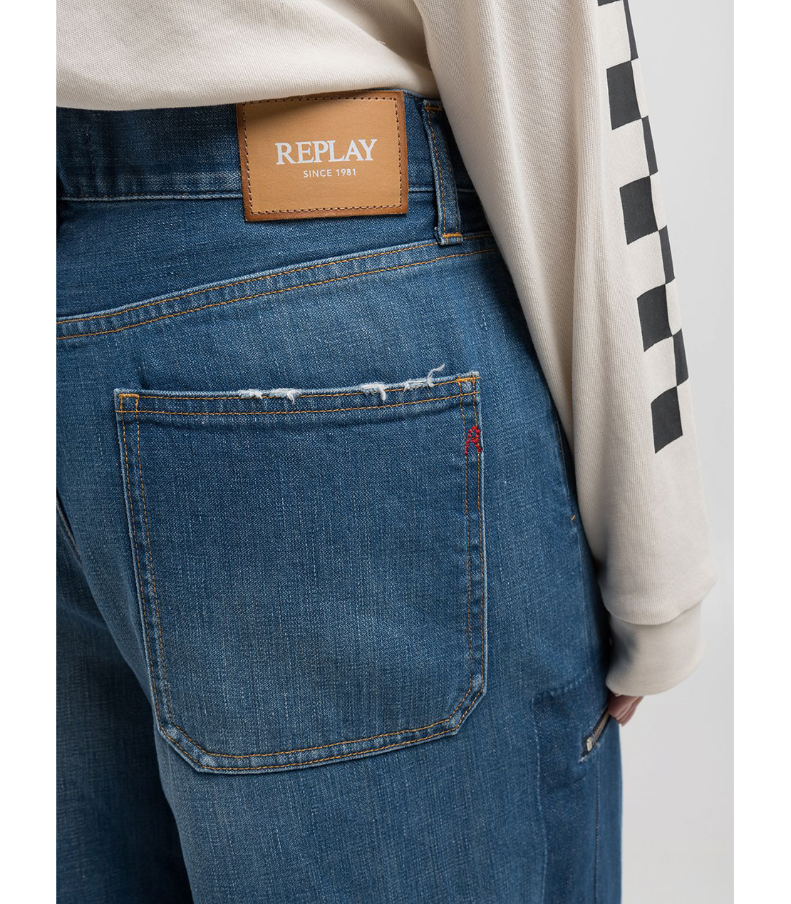 ワイドレッグキュロットSVANNAリサイクルブライトデニム 詳細画像 ブルー 6